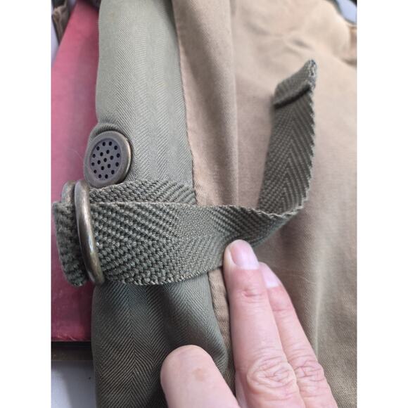 Da-Nang Bag Recycled Green Military Wear Satchel Multi Pockets Snap Zip Vintage - Picture 9 of 16